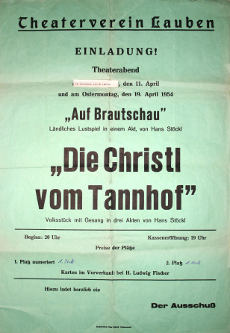 Theaterplakat von 1954